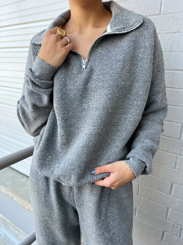 LUXE FLUFF FLEECE HALF ZIP