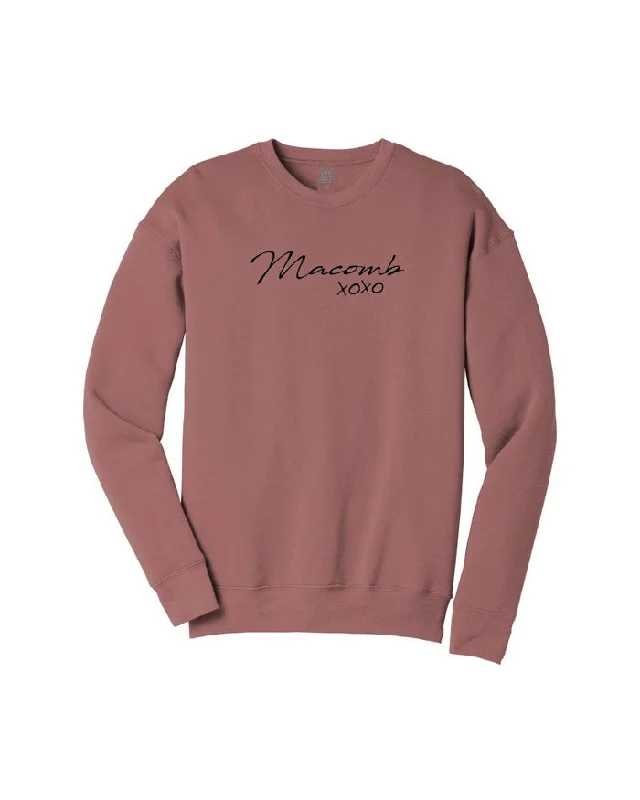 Ink Detroit Macomb XOXO Crewneck Sweatshirt - Mauve