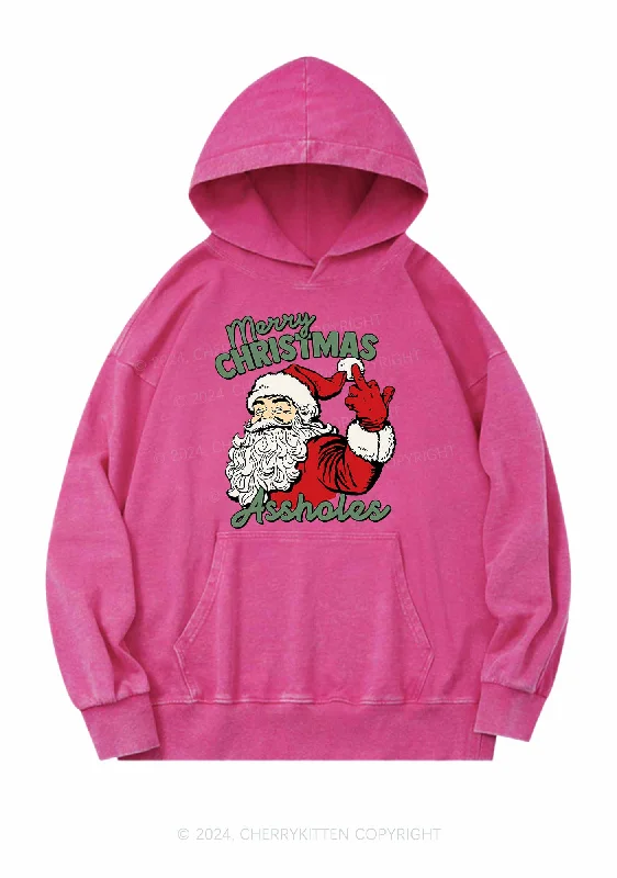 Merry Christmas Y2K Washed Hoodie Cherrykitten