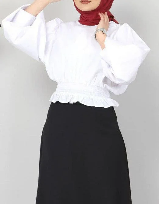 Ruffle Waist Blouse