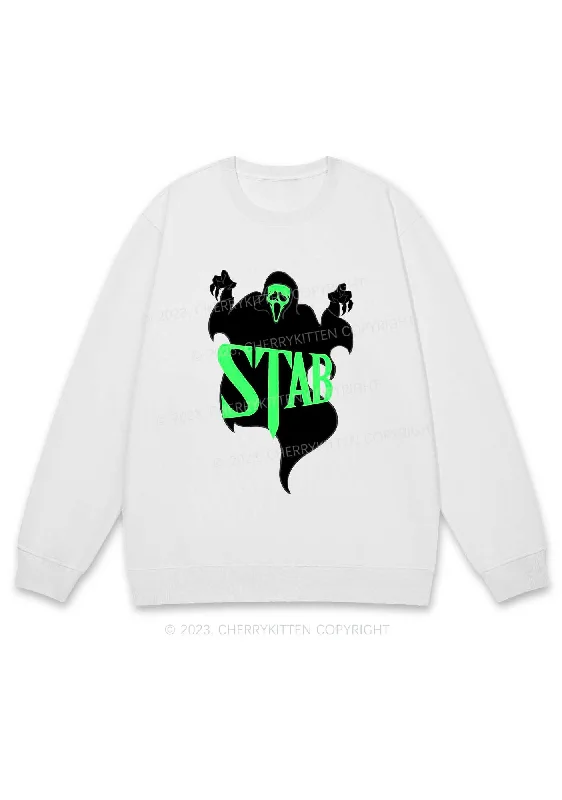 Stab Ghost Halloween Y2K Sweatshirt Cherrykitten