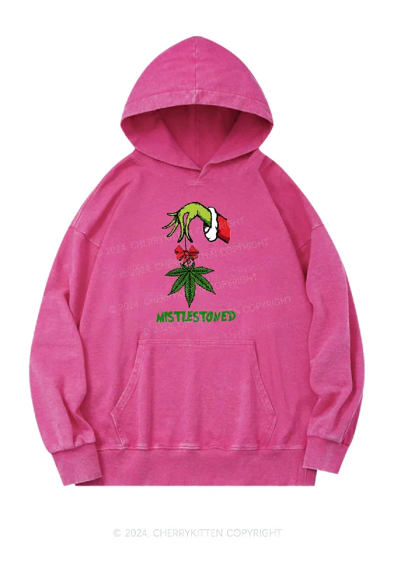 Christmas Mistlestoned Y2K Washed Hoodie Cherrykitten