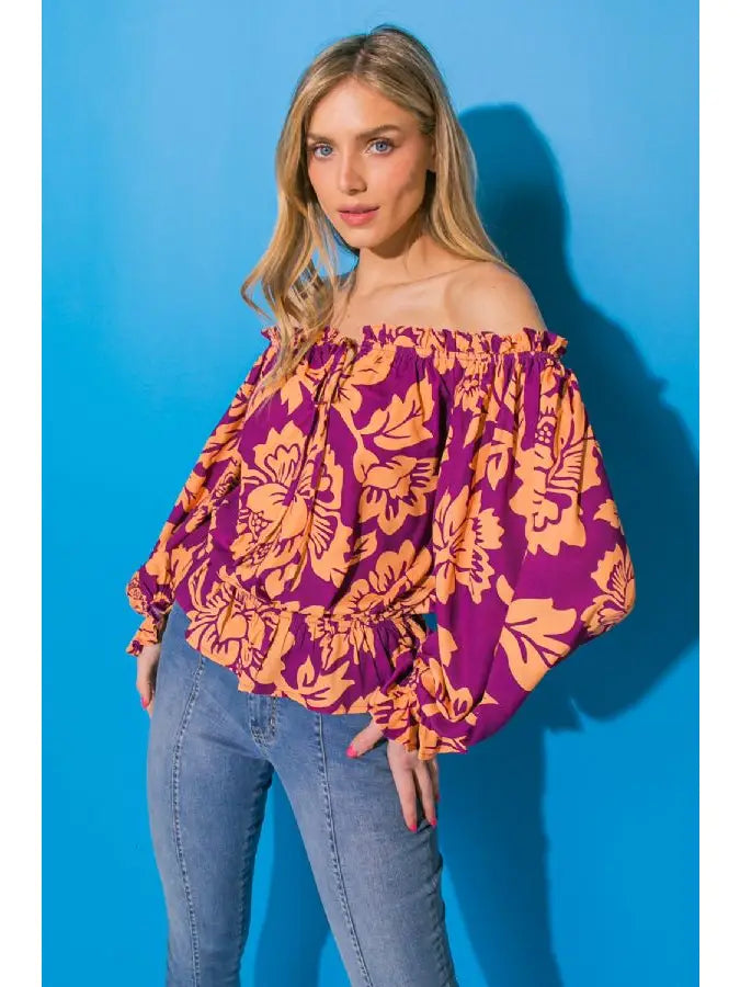 The Purple Queen Off Shoulder Blouse