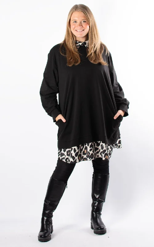 Animal Collar Tunic | Black