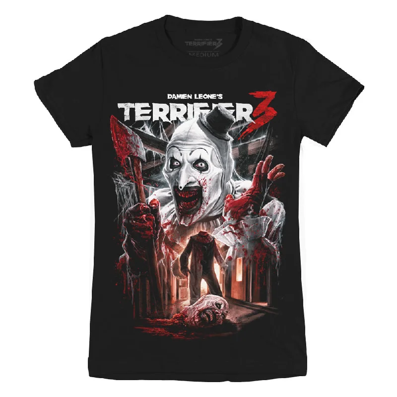 Terrifier 3 Heads Will Roll Ladies T-Shirt