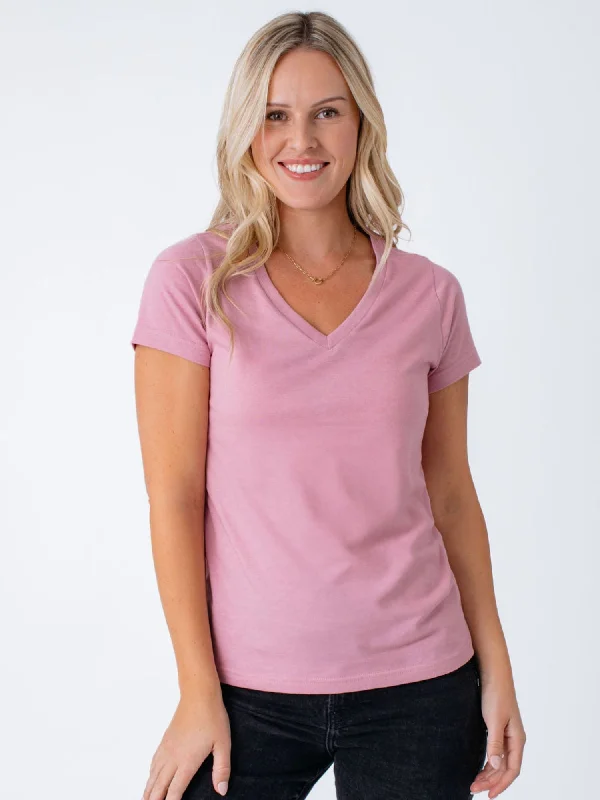 Women's Chalk Pink V-Neck FINAL SALE