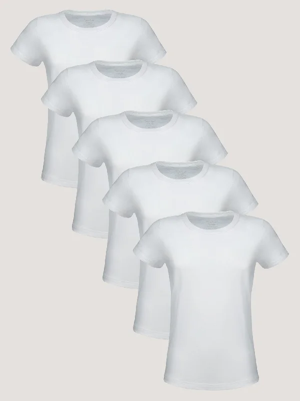 Women's Crew All White 5-Pack