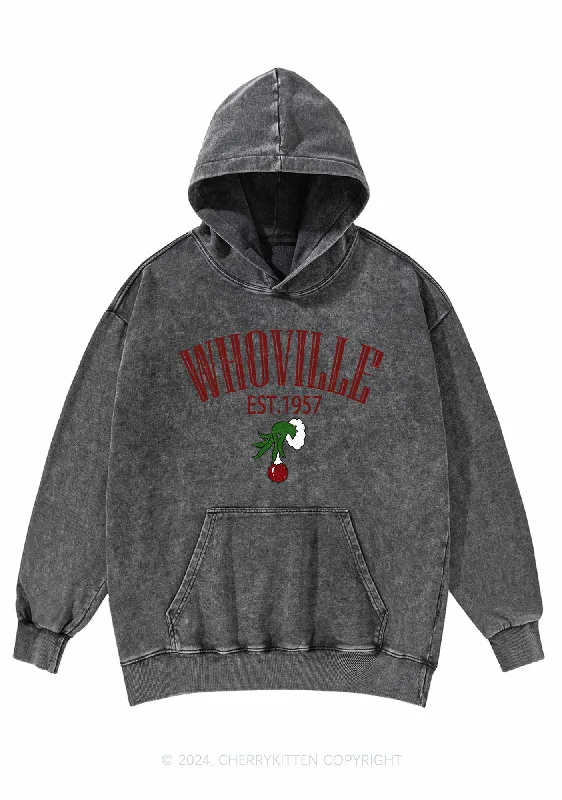 Christmas Whoville Y2K Washed Hoodie Cherrykitten