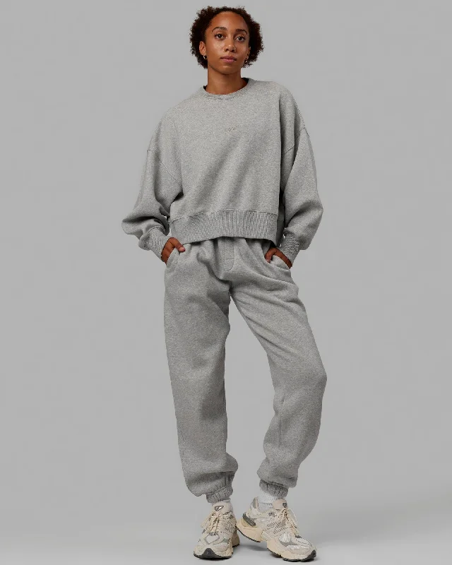 MVP Oversized Sweater - Light Grey Marl