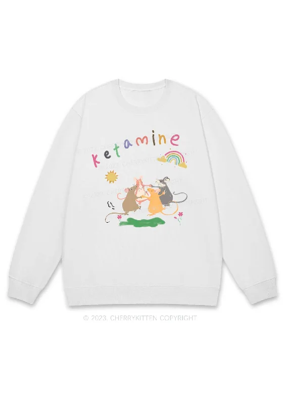 Rainbow Dancing Mice Y2K Sweatshirt Cherrykitten