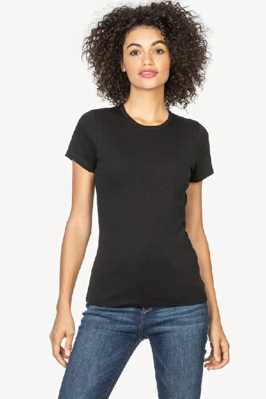 Short Sleeve Crew in Black