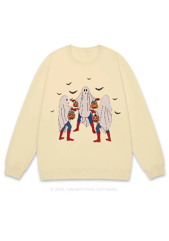 Three Ghost Spiderman Halloween Y2K Sweatshirt Cherrykitten