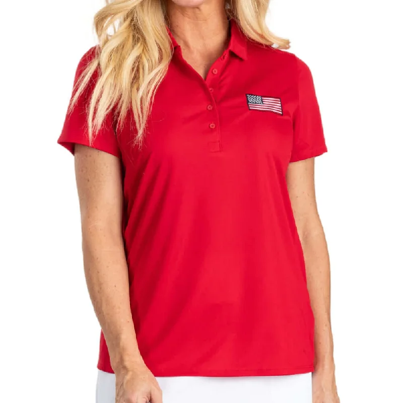 Women's Puma Golf Performance American Flag Polo