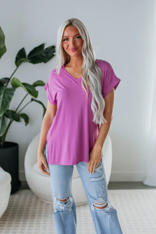 Jill Basic Tee - Orchid