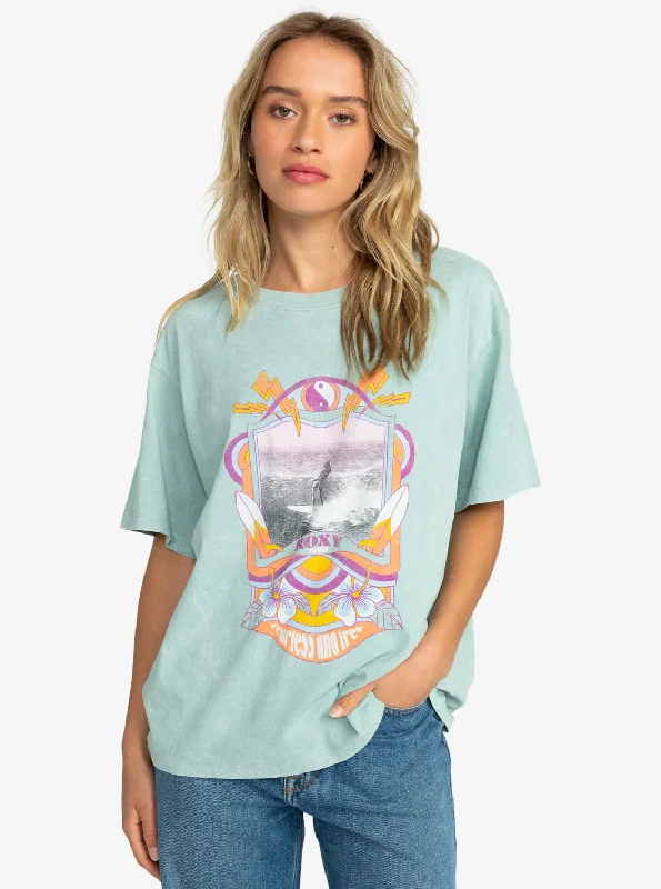 Girl Need Love A Oversized T-Shirt - Blue Surf