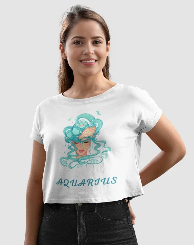 Trendy Women's Stellar Aquarius Crop Top