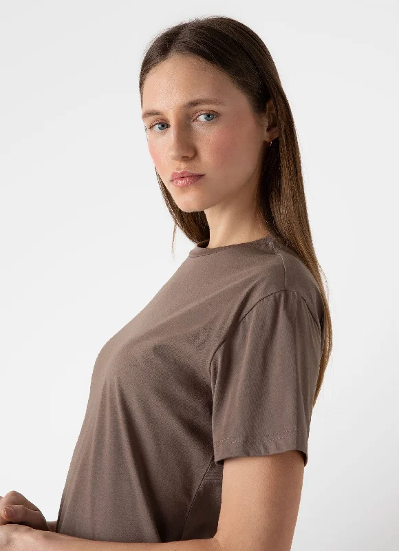 Don't Delay Women's Boy Fit T-shirt in Cedar