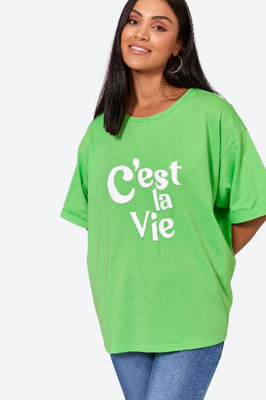 C'est La Vie Tshirt - Kiwi