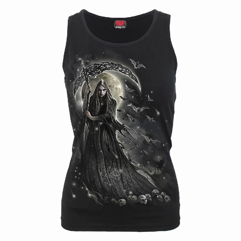 QUEEN OF DEATH - Razor Back Top Black