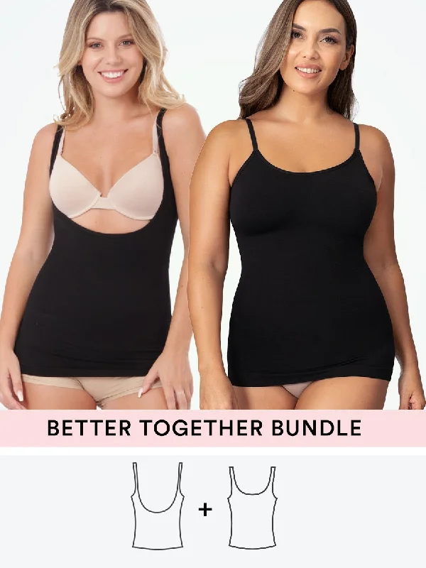 Bundle Shapermint Essentials - 1 Open-Bust Shaper Cami + 1 Scoop Neck Cami