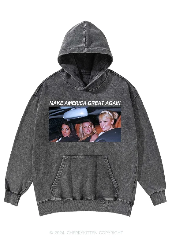 Make America Great Again Y2K Washed Hoodie Cherrykitten