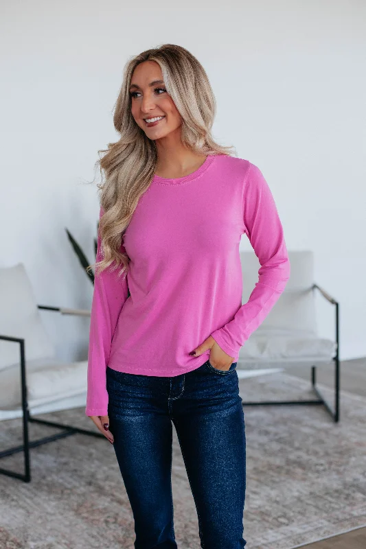 Shanna Long Sleeve Tee - Taffy