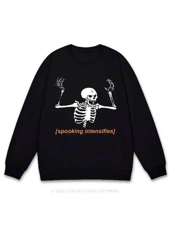 Spooking Intensifies Halloween Y2K Sweatshirt Cherrykitten