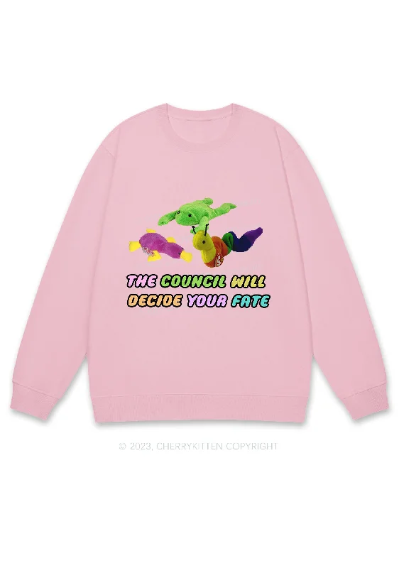 The Council Will Decide Your Fate Y2K Sweatshirt