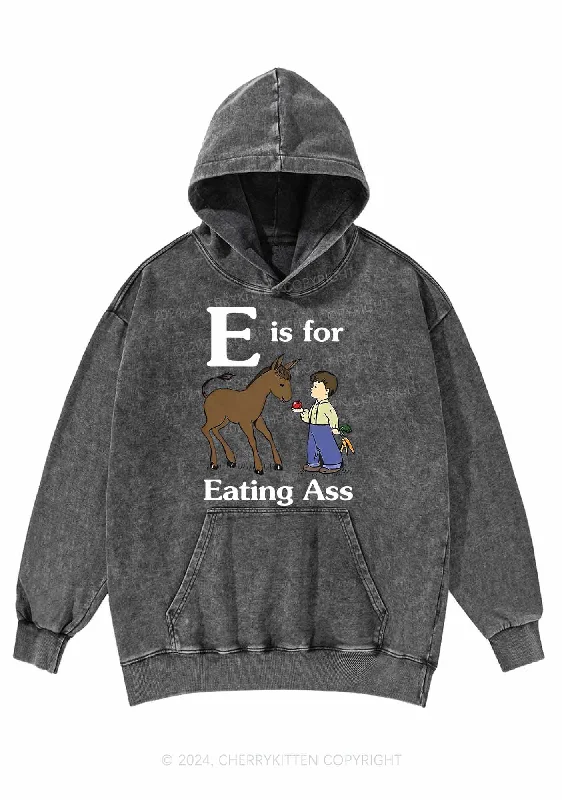 E Is For Eating Axx Y2K Washed Hoodie Cherrykitten