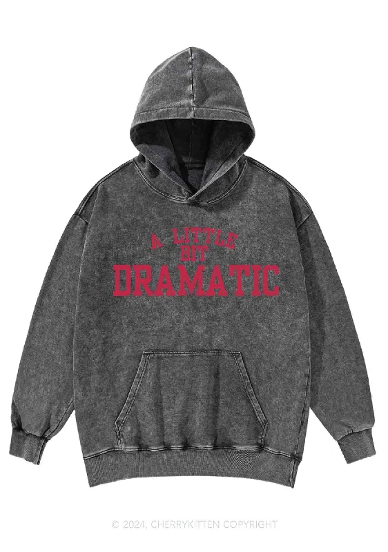 A Little Bit Dramatic Y2K Washed Hoodie Cherrykitten