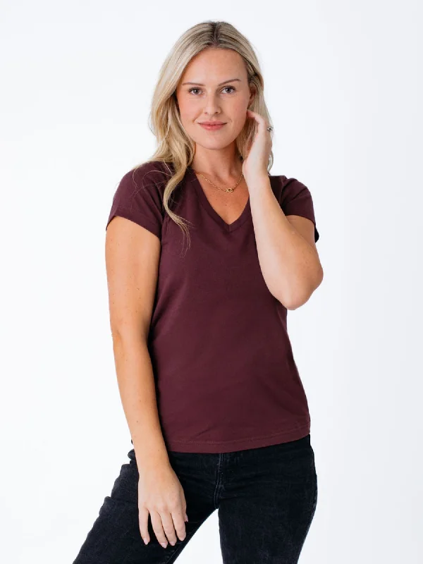 Women's Port Red V-Neck FINAL SALE