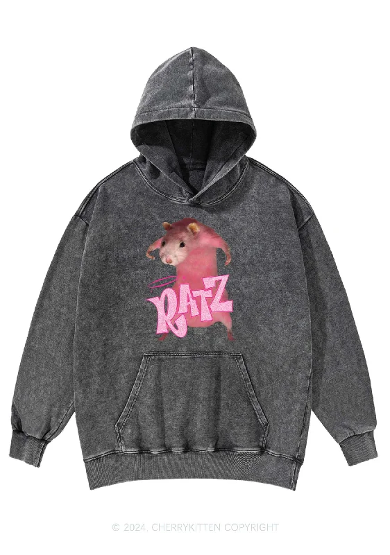 Pink Ratz Y2K Washed Hoodie Cherrykitten