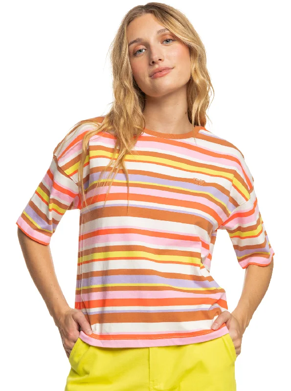 Surf.Kind.Kate. T-Shirt - Vermillon Sun Struck Stripe