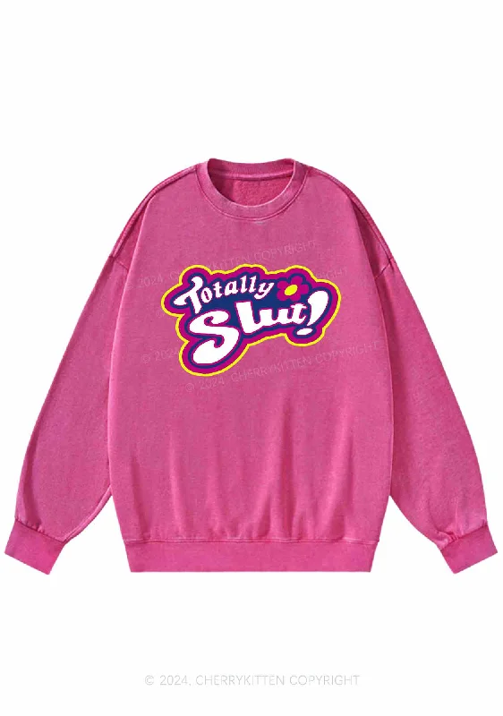 Totally Slxt Y2K Washed Sweatshirts Cherrykitten