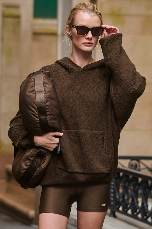 Scholar Hooded Sweater - Espresso