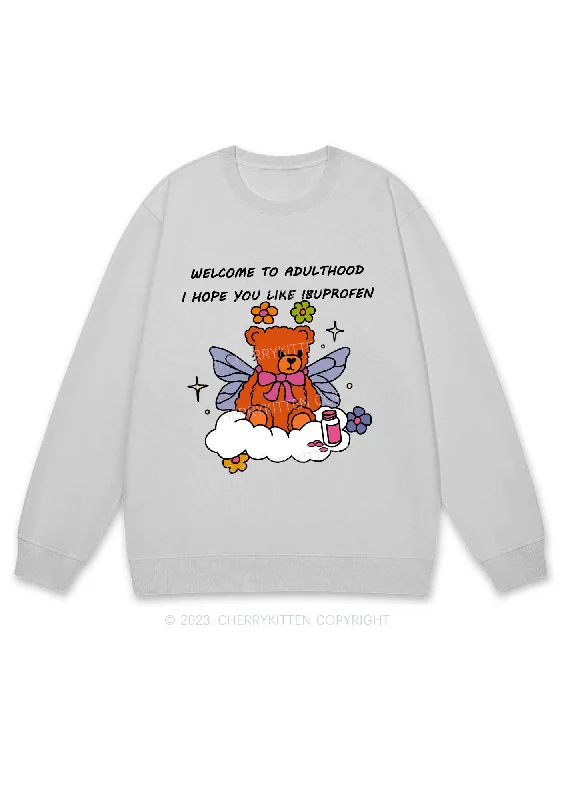 Welcome To Adulthood Y2K Sweatshirt Cherrykitten