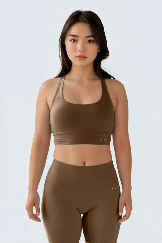 W SunSoft Stringy Crop Top Bra - Cocoa