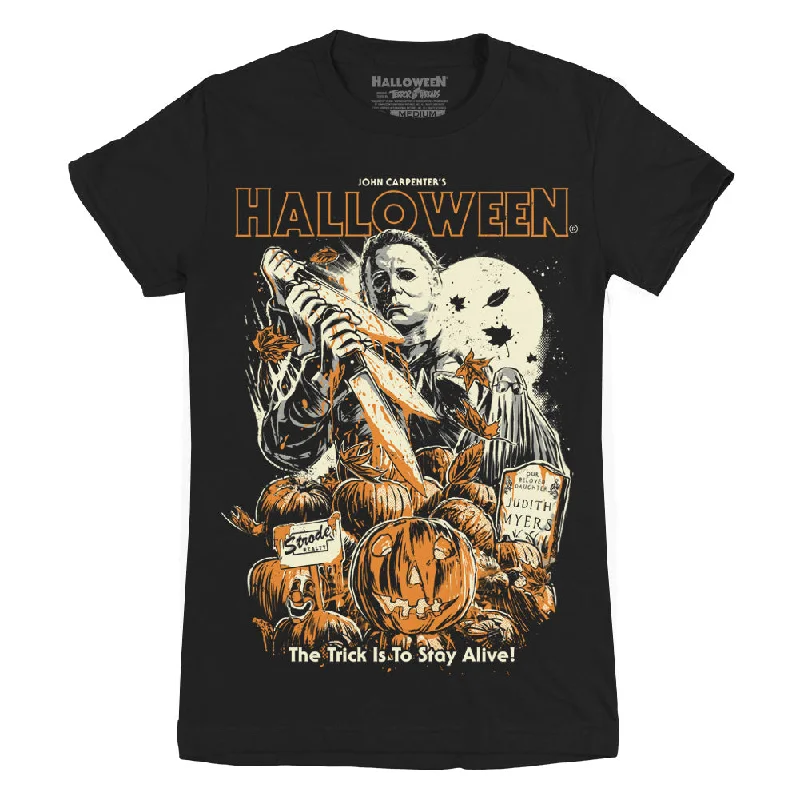 Halloween Boogeyman Is Coming Ladies T-Shirt