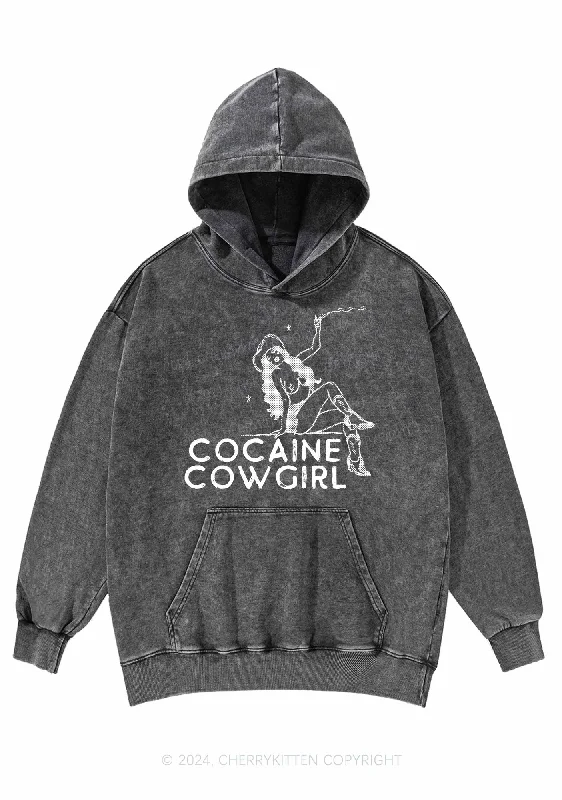 Cola Cowgirl Y2K Washed Hoodie Cherrykitten