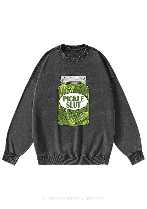 Pickle Slxt Y2K Washed Sweatshirts Cherrykitten