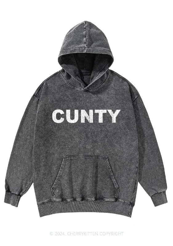 Cunty Y2K Washed Hoodie Cherrykitten