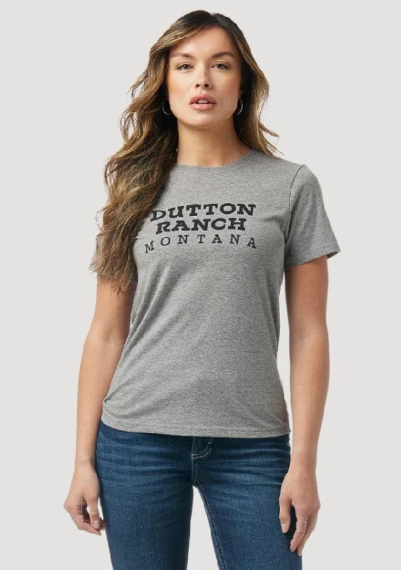 WRANGLER WOMEN'S CHARCOAL HEATHER DUTTON RANCH TEE