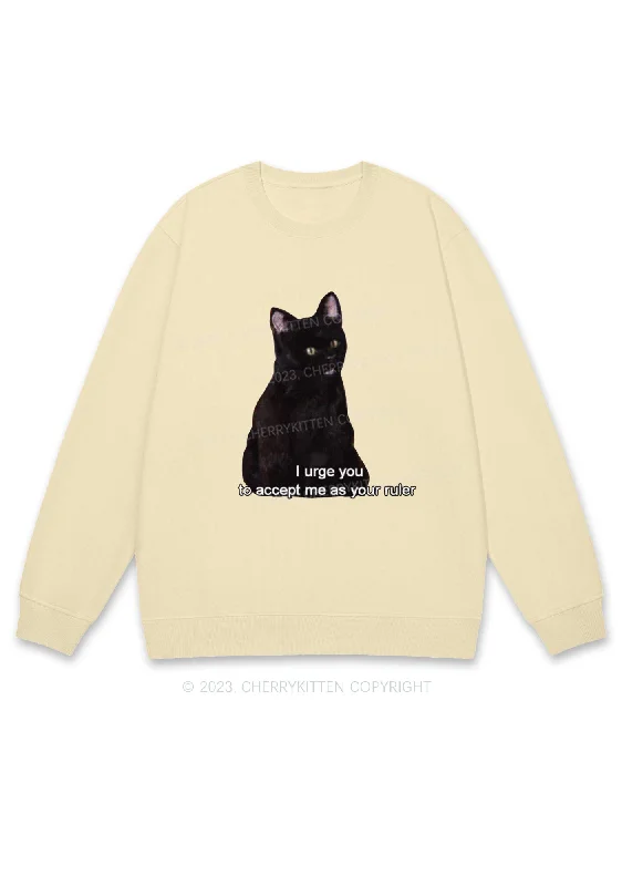 I Urge You To Accept Me As Your Ruler Halloween Y2K Sweatshirt Cherrykitten