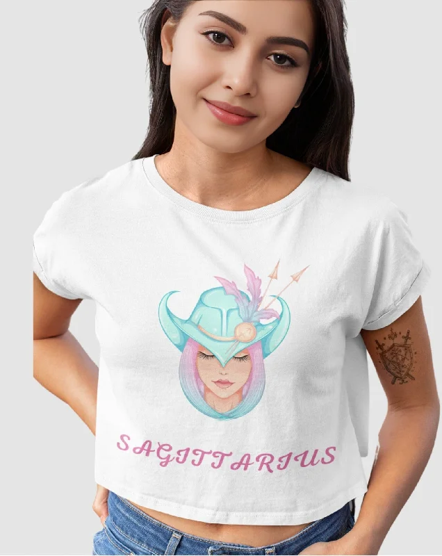 Trendy Women's Stellar Sagittarius Crop Top