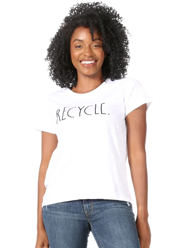 Women's "RECYCLE" Short Sleeve Classic Slub T-Shirt