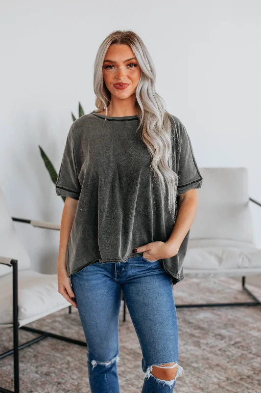 Ryver Oversized Tee - Charcoal