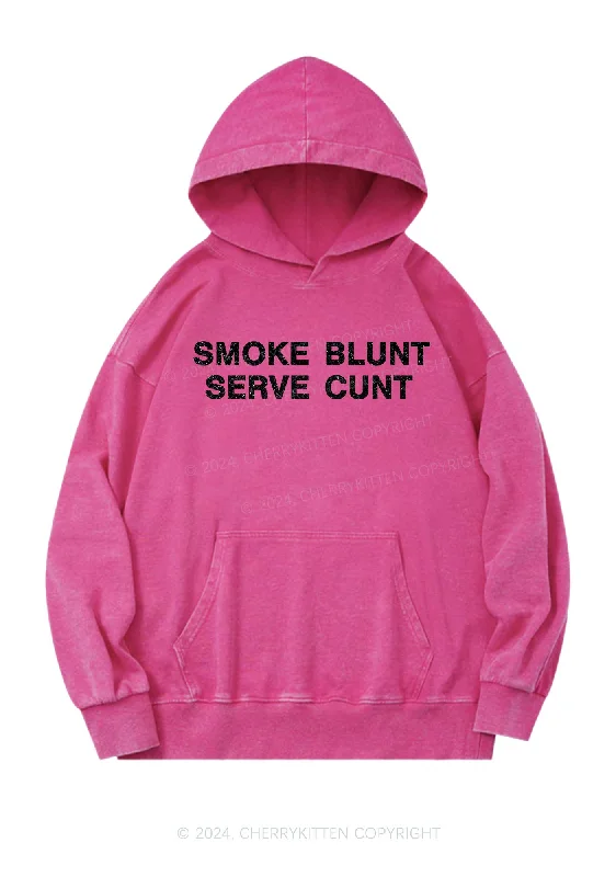 Smoke Blunt Y2K Washed Hoodie Cherrykitten