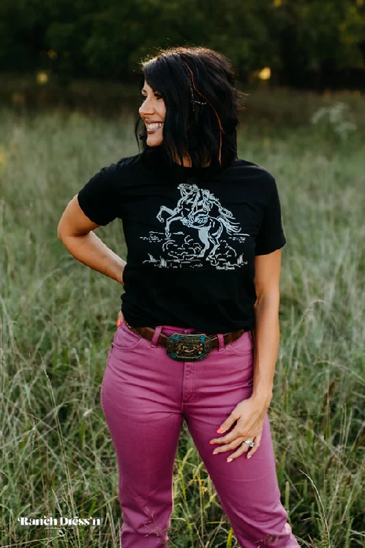 GIDDY UP - BLACK TEE