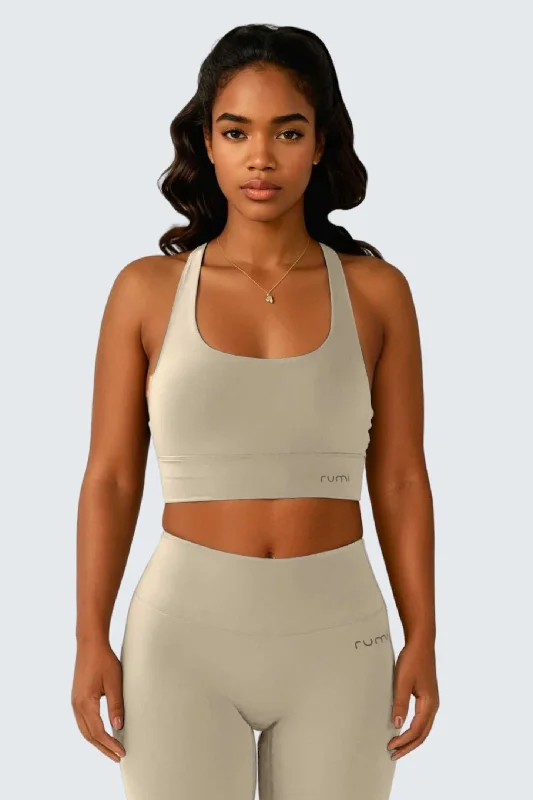 W SunSoft Stringy Crop Top Bra - Sand