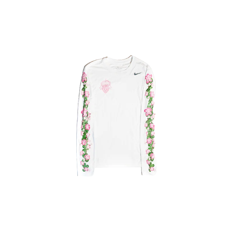 Washington Spirit 2024 Cherry Blossom Nike Legend Long Sleeve Tee - White